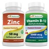 Best Naturals Zinc Gluconate 50mg & Vitamin B12 6000 mcg