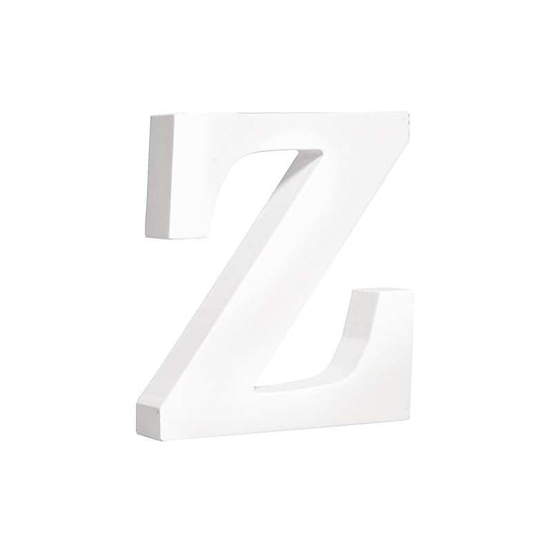 MDF Letter Z, FSC 100%, White, 9.7 x 2 x