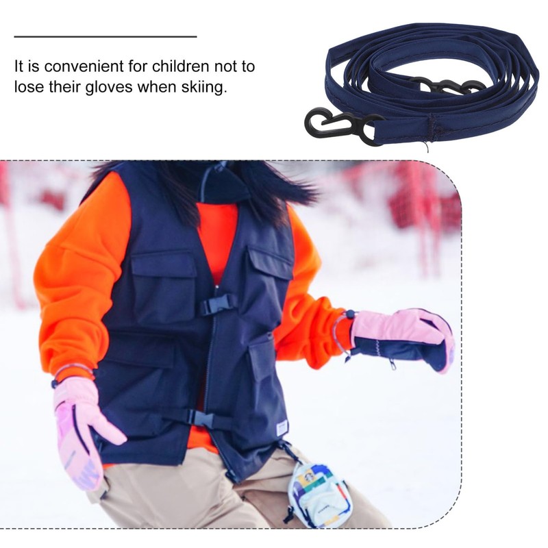 Outanaya Skiing Glove Leash Glove Holder Rope Safety Strap Rope