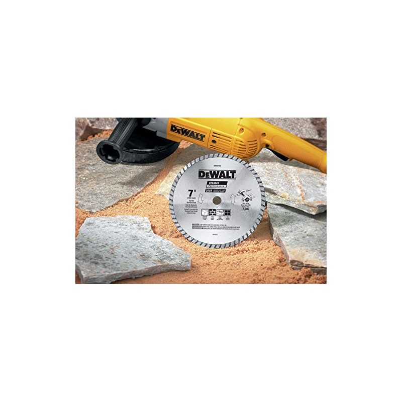 DEWALT Diamond Blade for Block and Brick, Dry/Wet Cutting, Continuous