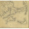 Cape Cod & Islands Historical Map 1844 (24"x24")