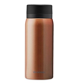IRIS OHYAMA SB-S350M Water Bottle, 6 Hours Temperature Retention, Vacuum Insulated, Cold and Heat Retention, Direct Drinking, One-touch Screw, 11.8 fl oz (350 ml), Metallic Brown