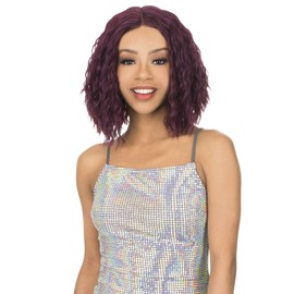 New Born Free Magic Lace Front Wig Lovely Medium Length Curly I & Free Part Style Synthetic High Heat Resistant Fibers - MLI322 (2)
