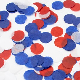 Red White and Blue Confetti, 30g Round Tissue Table Confetti King Charles III Coronation Decorations Union Jack Party Confetti for Celebrating King Charles Coronation A7HBLZX