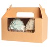 Gcardist Brown Cupcake Container Double Cupcake Stand Disposable 15 Double