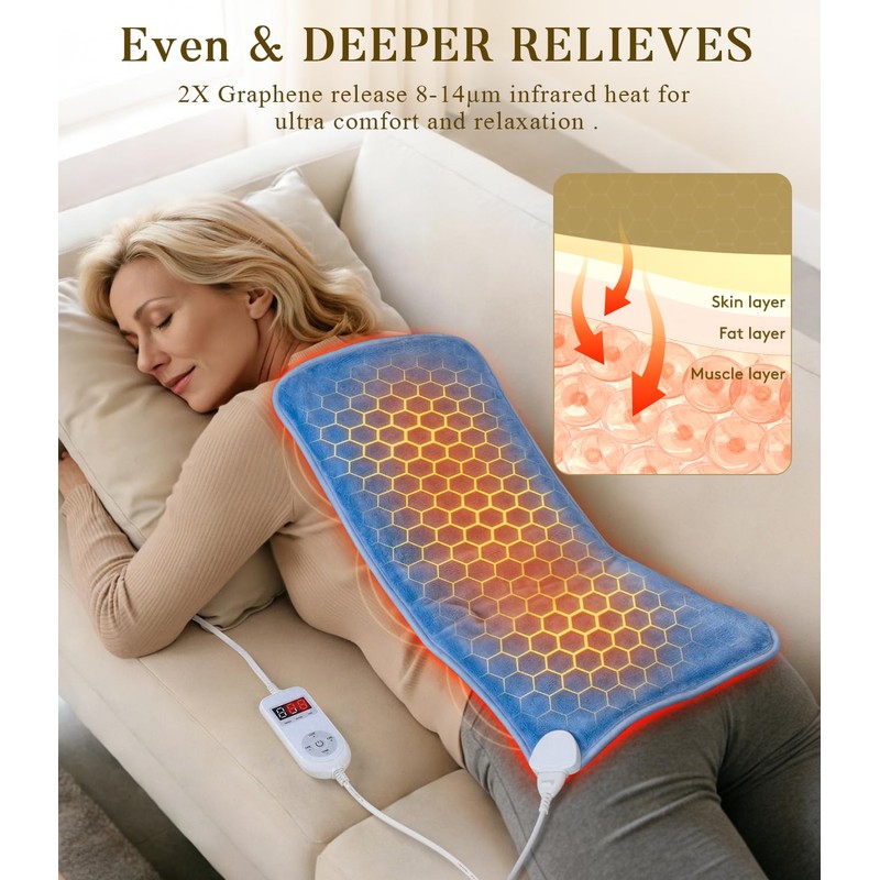 InVarme Extra Hot Heating Pad: Infrared Deep Muscles for Chronic