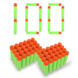 SYNTHORA 100 Refill Pack Foam Darts with Suction Cup, 2.8 Inch EVA Foam Bullets, Durable Foam Bullets for Elite Blaster (Midori)