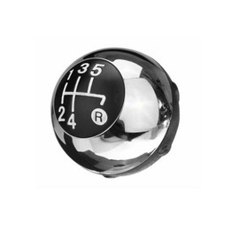 car passion Complete Gear Knob Compatible with Fiat 500 5 Speed Replacement Handle Glass (Chrome)