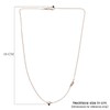 TJC Solitaire Necklace White Cubic Zirconia CZ in Rose Gold