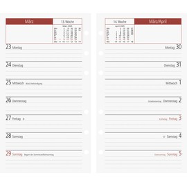 rido/idé Weekly Replacement Calendar Model TM 15 (2025), 1 Page = 1 Week, A6, 112 Pages