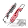 VIRENKNIFE Mini Utility Knife Keychain Multitool,12-in-1 EDC Multitool with Screwdriver,