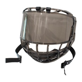 TronX S980 Senior Adult Hockey Clear Tinted Revo Red Full Face Shield Visor Anti-Scratch/Anti-Fog (Tinted Smoke)