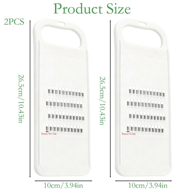2pcs Julienne Peeler Set, Vegetable Grater, Carrot Grater & Cabbage