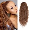 GLAM21USA Drawstring Ponytail Crimp wave 28 Inch Long Ponytail Extension