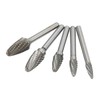 Double Cut Carbide Rotary File Bit Set 6mm Diameter Shank
