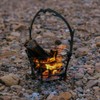 Folding Campfire Grill Camping Fire Pit Portable Wood Burning Bonfire