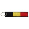 Belgium Flag Key Chain, 100% Embroidered