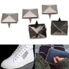 BORDSTRACT Rivets for Shoes, 100 Pieces Square Rivets, 15 mm