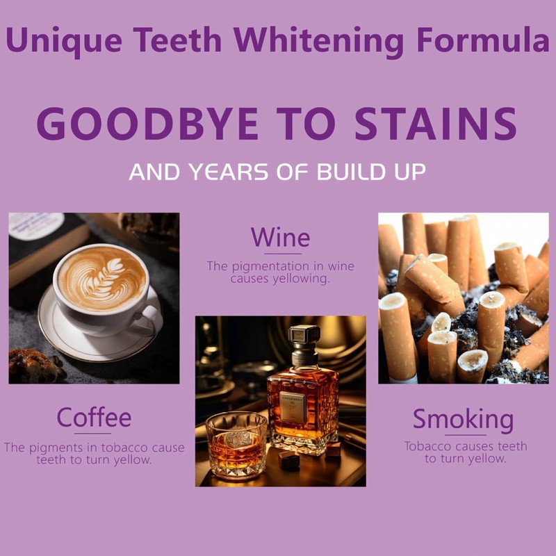 Teeth Whitening Strips Fast Acting for Removing Smoking, Coffee, and