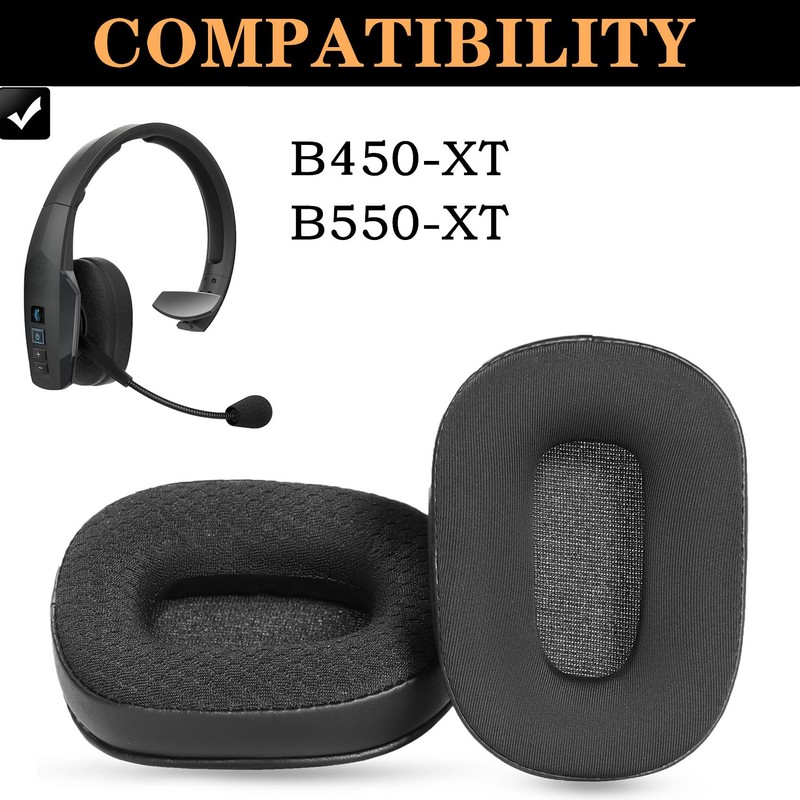 YunYiYi B450XT Replacement Earpads Compatible with BlueParrott B450-XT/B550-XT/B450 Noise Cancelling