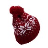 WITHMOONS Knit Fairs Isle Nordic Bobble Pom Beanie Hat CR5128