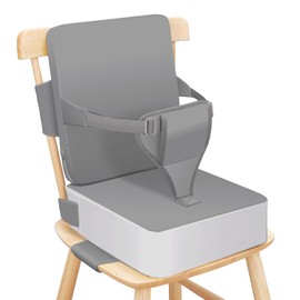 Sylynvia Booster Seat for Kitchen Chair with Backrest Adjustable Straps, Toddler Booster Seats for Dining Table Portable for Travel Camping Eating, Booster Cushion for Table for Baby Child Kid