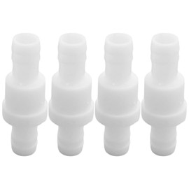 Zreneyfex 4PCS 1/2 Inch 12mm Pressure Type One Way Check Valve Suitable for Water Treatment, Air Purification, Automotive Parts, White