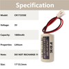 Giobbiy (2-Pcs) CR17335SE 3V 1800mAh Non-Rechargeable Lithium Cell for FDK