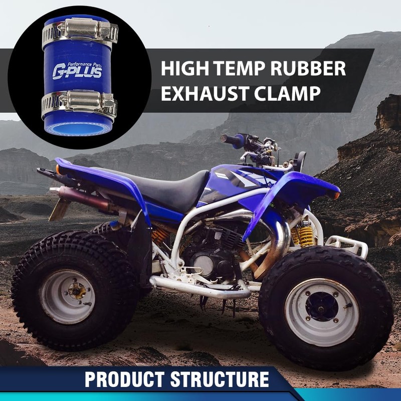 PIT66 High Temp Rubber Exhaust Clamp Compatible with Yamaha Blaster