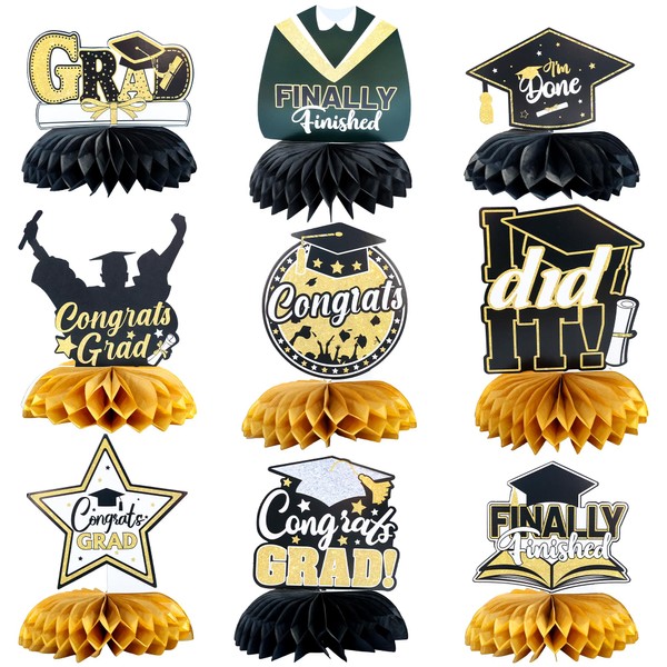 Gyufise 9 Pack Graduation Table Decorations Class of 2025 Centerpieces