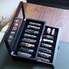 Bonaking Knife Display Case Two-Tier Pocket Knife Case Box Storage