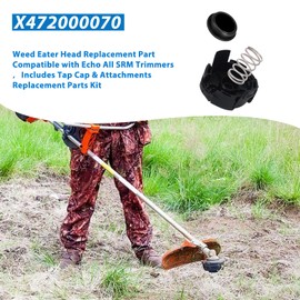 ZJZZJZ X472000070 Speed Feed 400 Trimmer Head Cap and Spring Part for Echo Weed Eater Trimmer Replacement SRM225 PAS225 SRM-230 .etc Multiple Models (4 Pack)