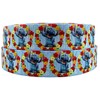 Lilo and Stitch with Flowers 1" Wide Repeat Ribbon Sold