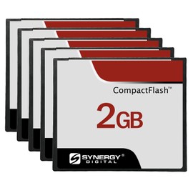 Synergy Digital 2GB Compact Flash Memory Cards, Compatible with Canon EOS Digital Rebel Digital Camera - 30MB/s - Pack of 5