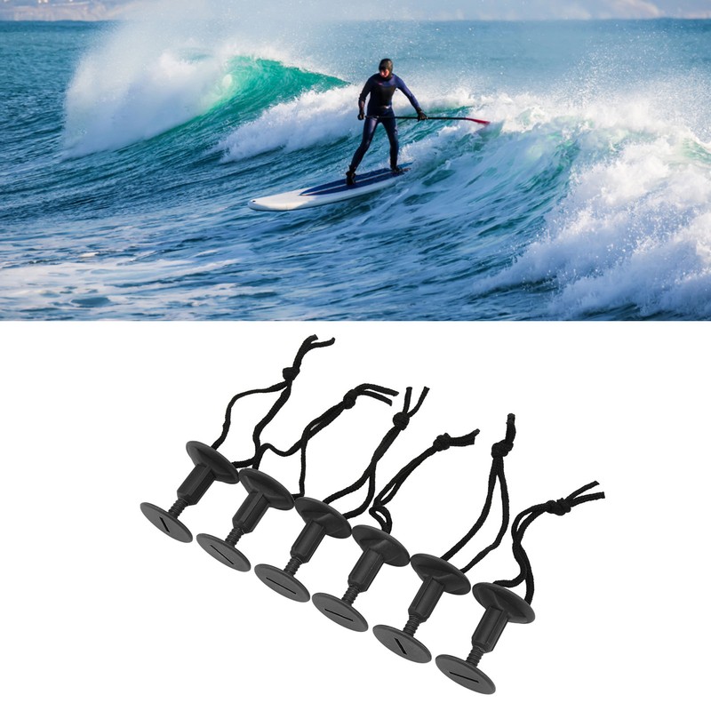 6Pcs Surf Board Leash Leg Rope Plug Nylon Plastic Surf