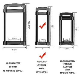 LBB-Parts Telescoping Handle Replacement for Igloo Ice Cube and Latitude 60 Qt Wheeled Cooler,Cooler 60 Qt Telescoping Handle Kit