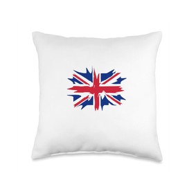 Union Jack British Flag Flair Throw Pillow