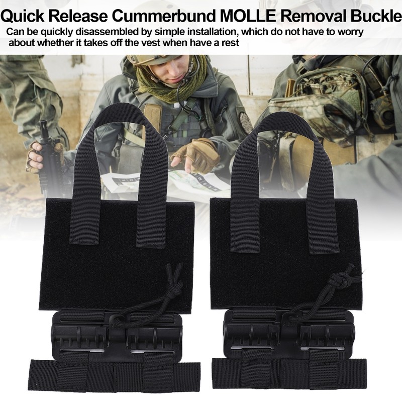 2pcs Outdoor Quick Release Cummerbund MOLLE Removal Buckle Nylon Portable