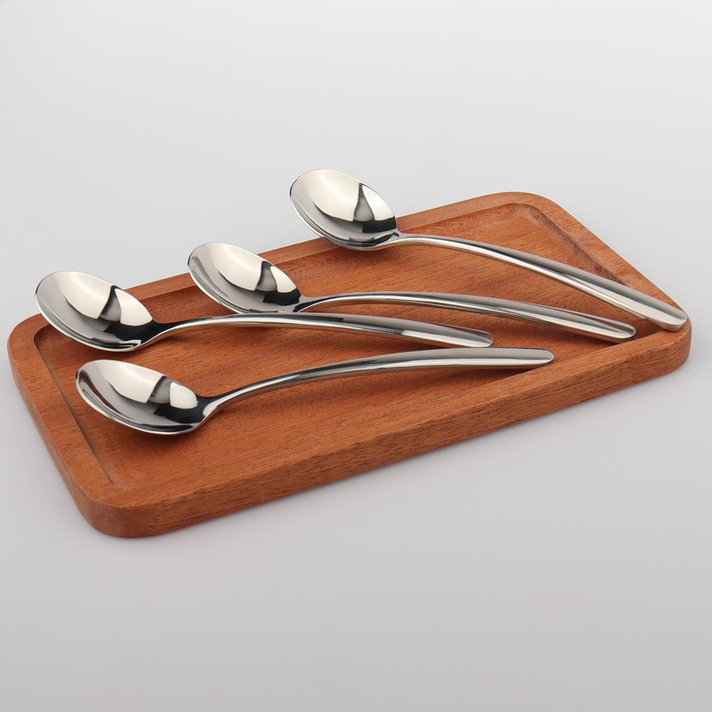 Korean Soup Spoon 18/10 Stainless Steel: Large Round Soup Spoons