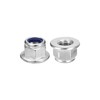 sourcing map M12x1.75mm Flange Nylon Insert Lock Nuts, 5Pcs 304