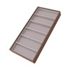 Eyeglass Display Organizer Wood Grain 6 Compartments Glasses Display Tray