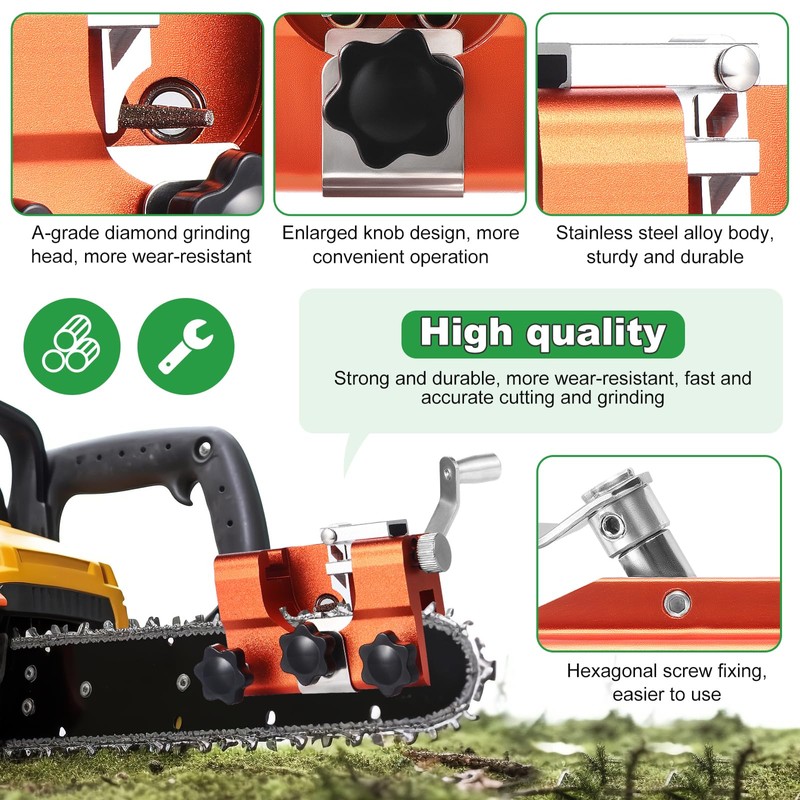 Faankiton Portable Chainsaw Sharpening Tool, Chainsaw Sharpening Kit, Chainsaw Chain