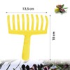 Crisalide - 5 Pieces Olive Rake Comb 9 Teeth Plastic