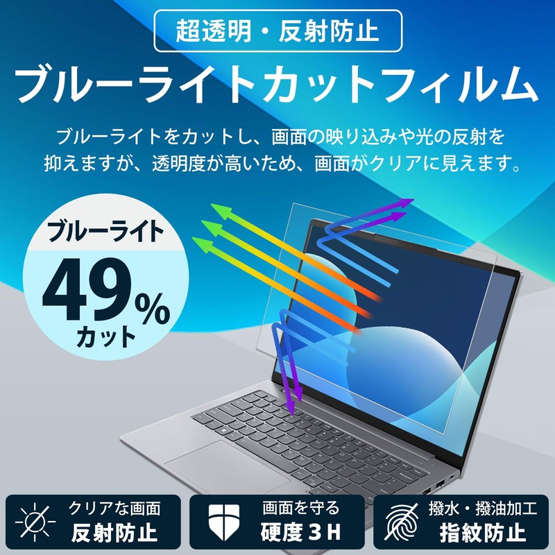 YMYWorld 14 Inch 16:10 Protective Film Anti-Glare Transparent Blue Light