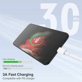 Paquete de 3 cables USB C a USB C de 6.6 pies y 60 W, cable tipo C a tipo C, cable de carga rápida para iPhone Air 17 16e 16 15 Pro Plus Pro Max, para