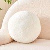 Uvvyui Ivory Ball Pillow, Cute Mini Round Throw Pillow Faux
