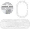 Alaoo 24 Pack Curtain Hooks, Plastic C-Shaped Shower Curtain Hooks,