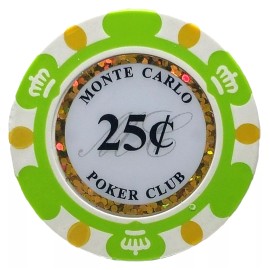 Monte Carlo (25pc) $0.25 Monte Carlo 14g Clay Chips
