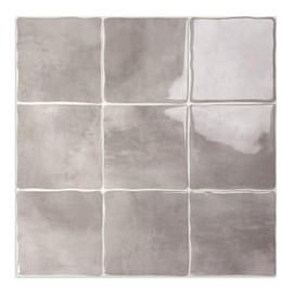 10 Sheet Thicker Peel and Stick Backsplash Tile, 12"x12" 3D Self Adhesive Square Mosaic Subway Checkered Vinyl Backsplash Stick on Wall Tiles for Bathroom, Kitchen, Living Room (10, Pink)