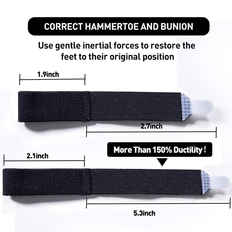 Welnove Broken Toe Splint Elasticity Corrector Braces - Set of